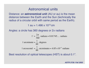 Astronomical units