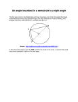 An angle inscribed in a semicircle is a right angle