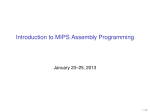 Introduction to MIPS Assembly Programming