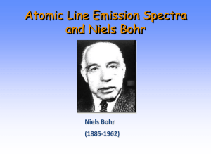 Atomic Line Emission Spectra and Niels Bohr