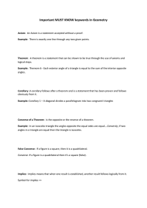 Theorem, Proof, Axiom, Corollary, Converse, Implies (Click to