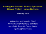 Investigator-Initiated, Pharma-Sponsored Clinical Trials in Human