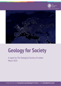Geology for Society - The Geological Society