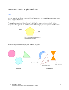 Interior and Exterior Angles in Polygons