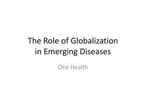 The Role of Globalization in Emerging Diseases - E