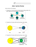 Solar System Review - answer key