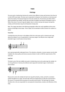 Voicings for YWIH - Young Women In Harmony