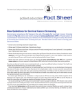 New Guidelines for Cervical Cancer Screening