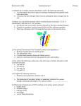 (1) Identify the secondary structure described in each of the