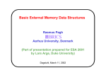 Basic External Memory Data Structures