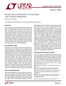 Performance Verification of Low Noise, Low Dropout Regulators