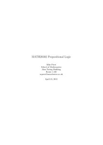 MATH20302 Propositional Logic