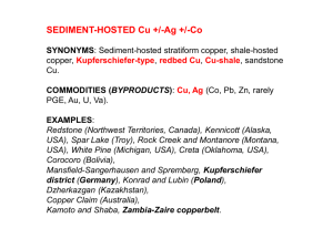 Sediment-hosted Cu deposits