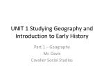 UNIT 1 Studying Geography and Introduction to Early History