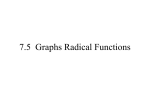7.5 Graphs Radical Functions