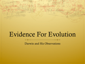 Evolution Reading Outline Powerpoint