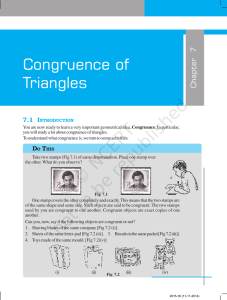 Congruence Of Triangles