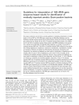 Guidelines for interpretation of 16S rRNA gene sequence