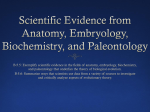 Scientific Evidence from Anatomy, Embryology, Biochemistry, and