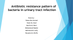 Antibiotic resistance pattern of bacteria in urinary tract