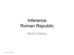 Inference and Roman Republic