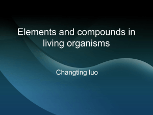 Elements and compounds in living organisms