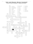 Rock and Mineral Review Crossword