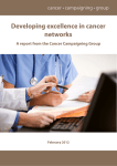 Developing excellence in cancer networks