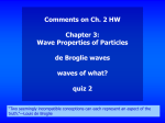 Chapter 3 Wave Properties of Particles Overview