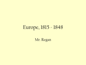 Europe, 1815 - 1848 - AP European History -
