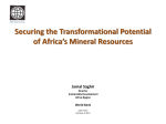 Securing the Transformational Potential of Africa`s
