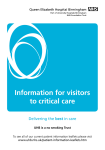 Information for visitors to critical care