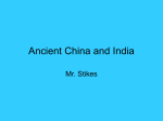 Ancient China and India
