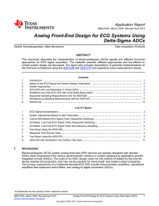 Analog Front-End Design for ECG Systems