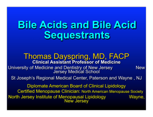 Bile Acids and Bile Acid Sequestrants