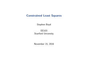 Constrained Least Squares