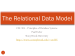 The Relational Data Model - Computer Science, Stony Brook