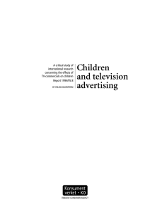 Children and television advertising