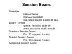 Java Session(stateless, stateful) Bean Components