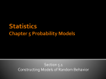 Statistics Chapter 5 Probability Models