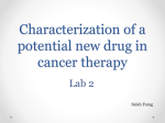Characterization of a potential new drug in cancer therapy