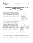 Trapezio-Metacarpal Joint Arthritis of the Thumb