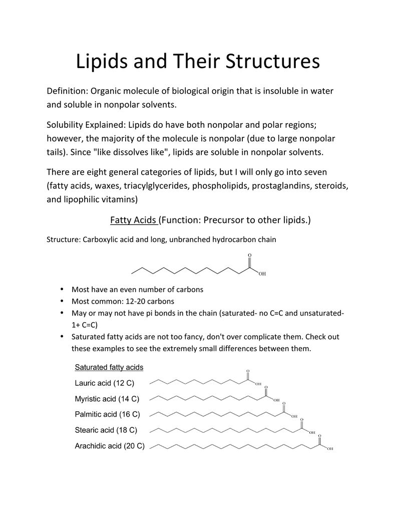 lipids and their structures ucla chemistry and biochemistry fatty acid function
