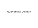 Review of Basic Chemistry
