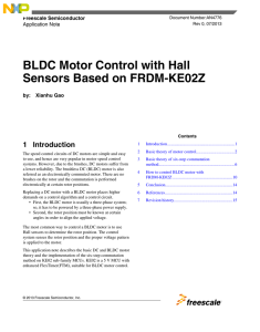 BLDC motor control with Hall sensor based on FRDM-KE02Z