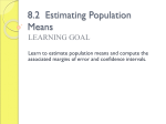 8.2 Estimating Population Means