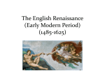 The English Renaissance (Early Modern Period)