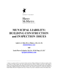 MUNICIPAL LIABILITY: BUILDING CONSTRUCTION and