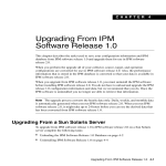 Upgrading From IPM Software Release 1.0