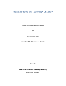 3 C - Microbiology - Noakhali Science and Technology University